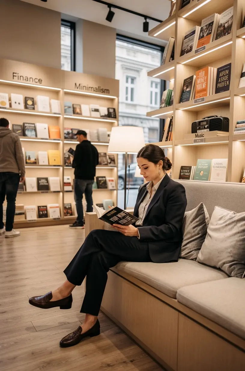 Laptop, jegyzetfüzet és kávéscsésze egy tiszta, rendezett asztalon, amely a személyes pénzügyi blog írását szimbolizálja.