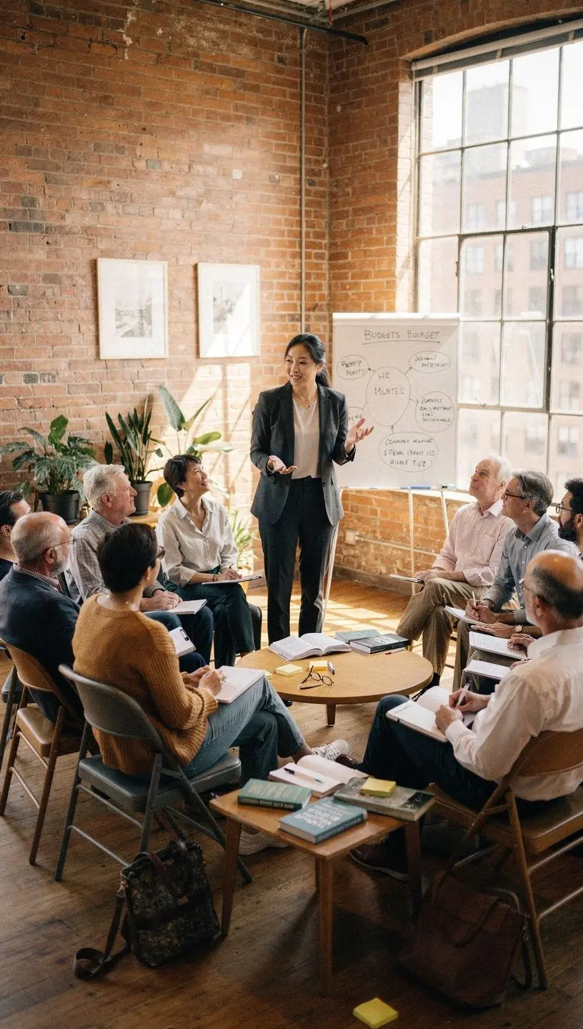 Egy család barátságos pillanata otthon, ahol a tudatos pénzkezelés és egyszerű életmód összhangban van egymással.