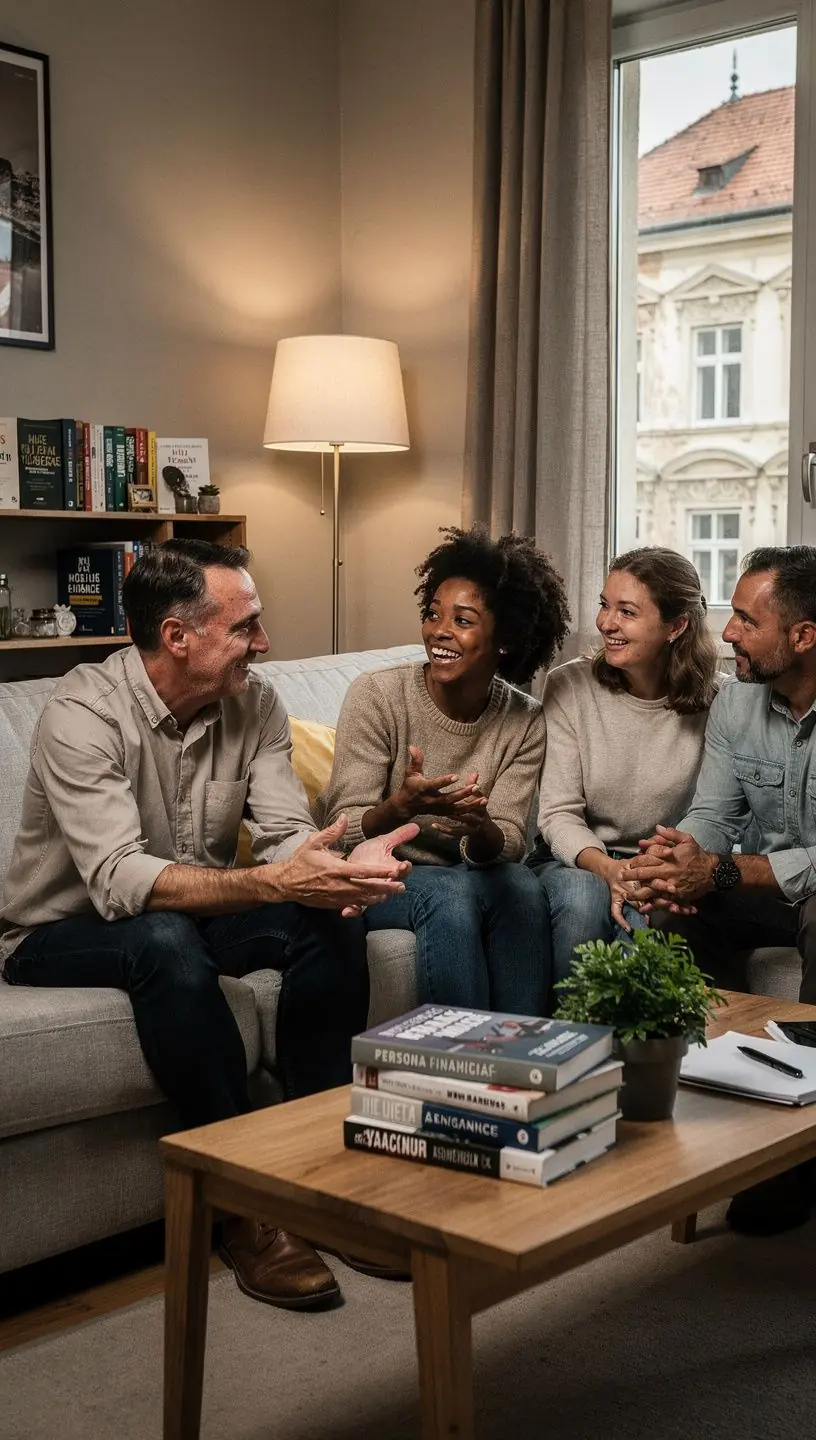 Minimalista otthoni dolgozósarok, ahol pénzügyi jegyzetek és kalkulátor látható a megtakarítások tervezéséhez.